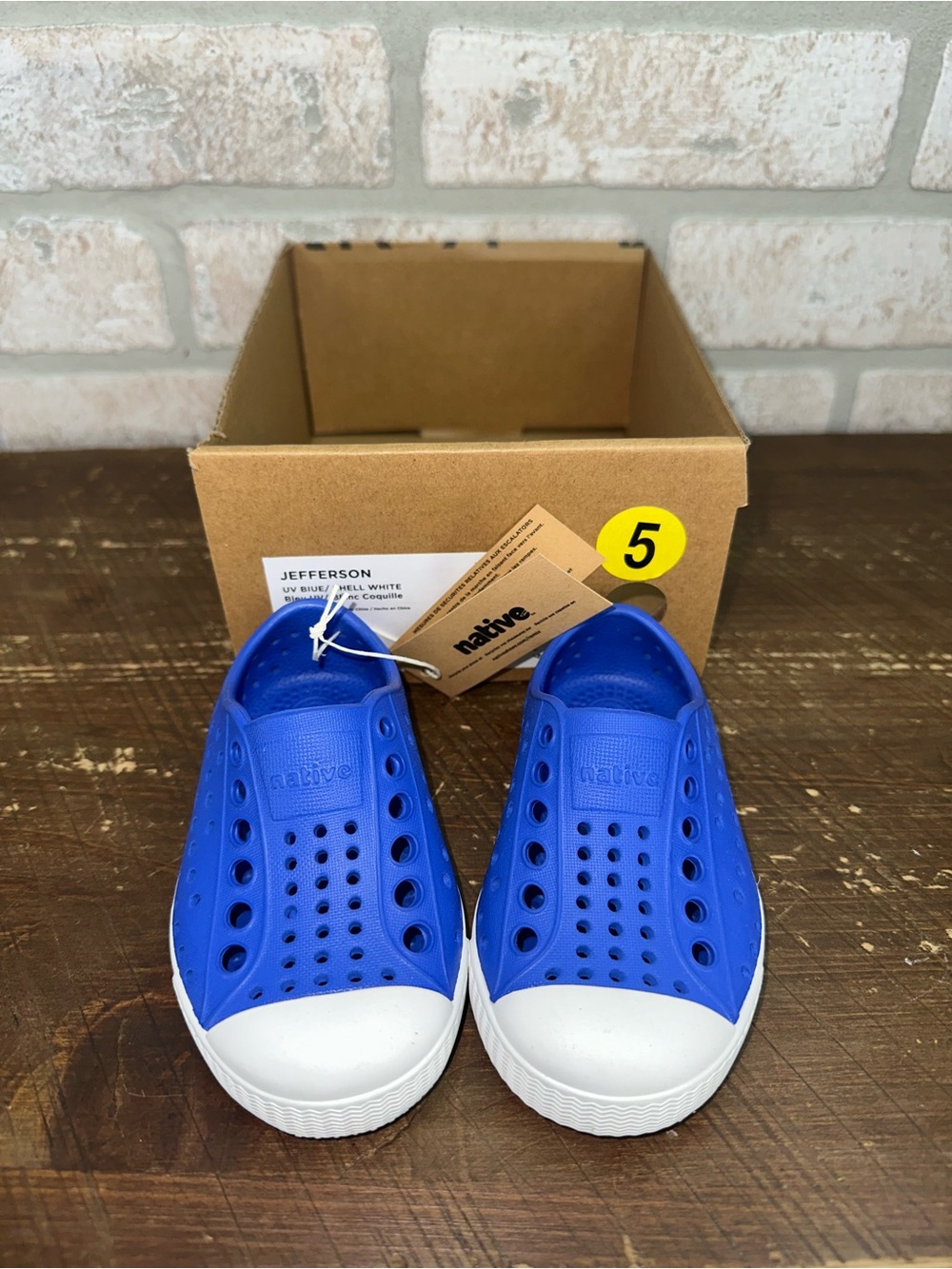 NEW Toddler Native Jefferson Blue Slip On Shoes Size 5c - 0409